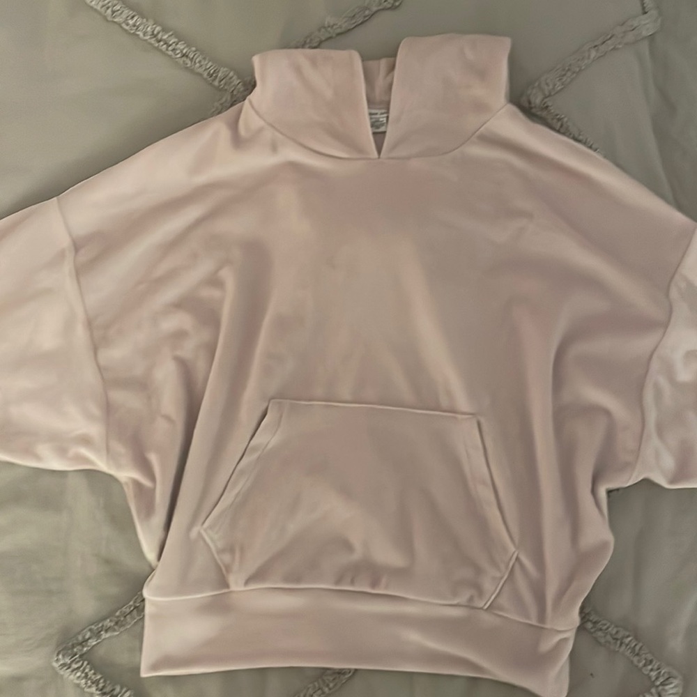 American Eagle Blush Pink Velvet hoodie
